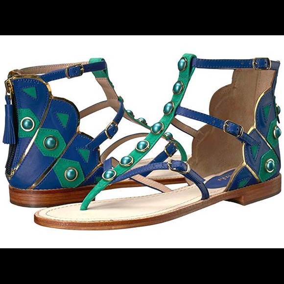 kate spade Shoes - BNIB Kate Spade Soto Cobalt sandals size 8 Peacock